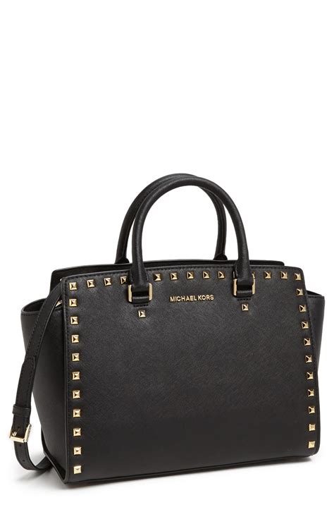 michael michael kors selma saffiano satchel|selma saffiano leather satchel.